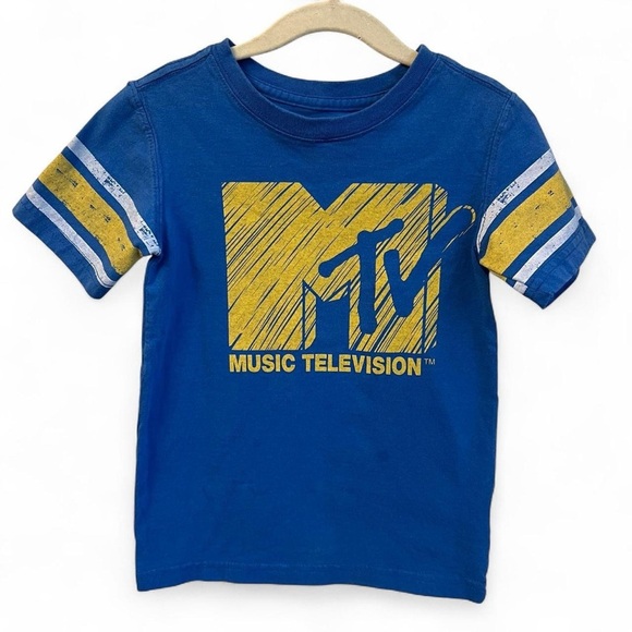 MTV Kids Tee in Blue with Yellow Accents - Picture 1 of 4